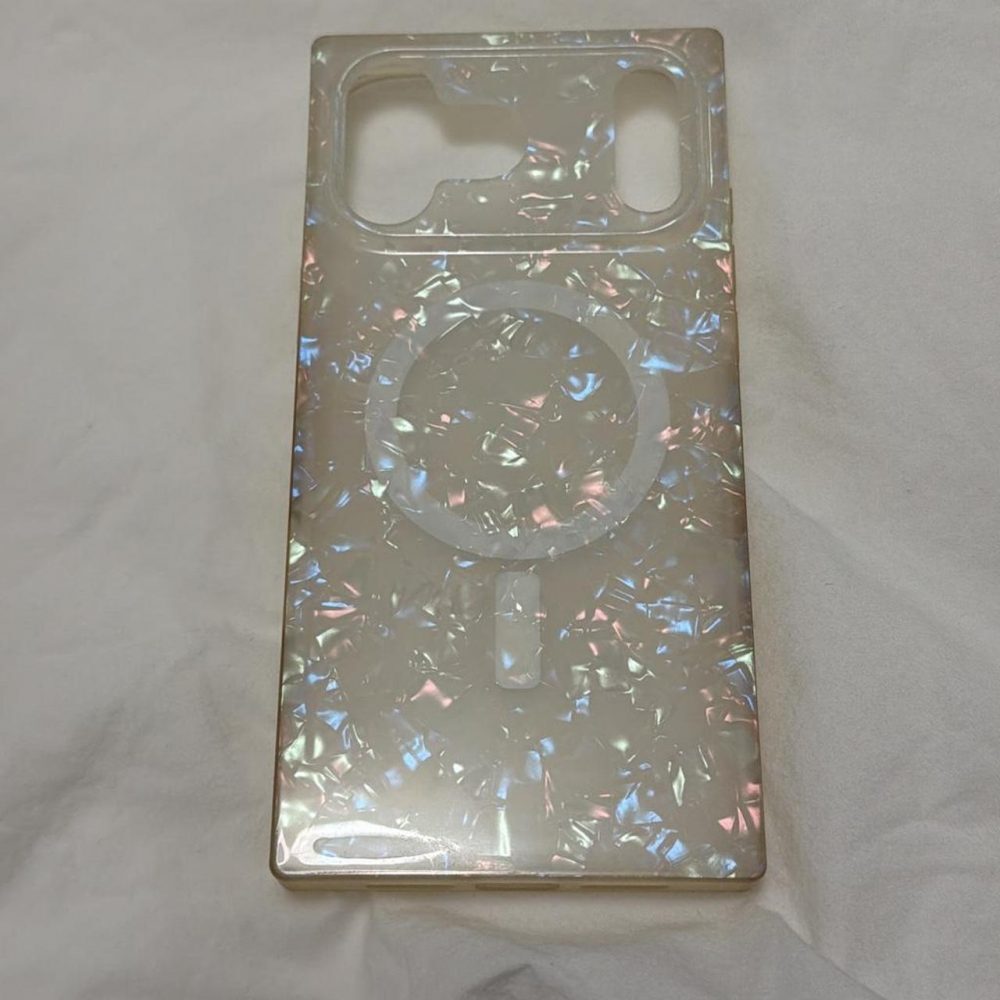 Flaunt iPhone 17 square pro max MagSafe opal shell phone case retails $59 new #p